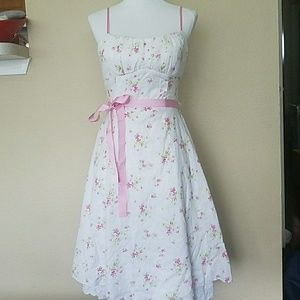NWT Ruby Rox-floral dress w/ ribbon